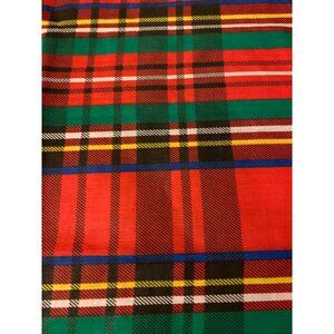 Vintage Tartan Plaid Fabric Fat Quarter 1/4 yard x 42" Cotton Red Green